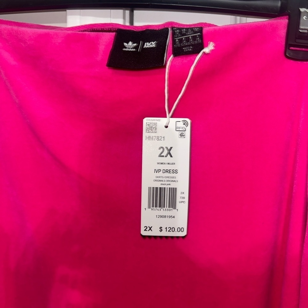 Adidas Ivy Park Hot Pink Midi Dress - Picture 5 of 5